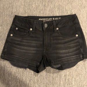 NEW AE Super Super Stretch Shorts Black SZ 0